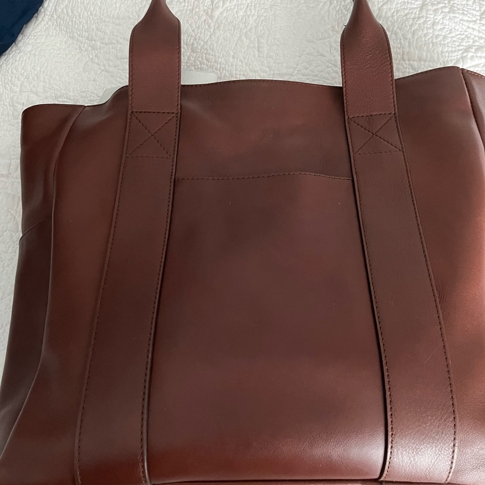 Tecovas Leather Tote Bag in Brown - Picture 3 of 7
